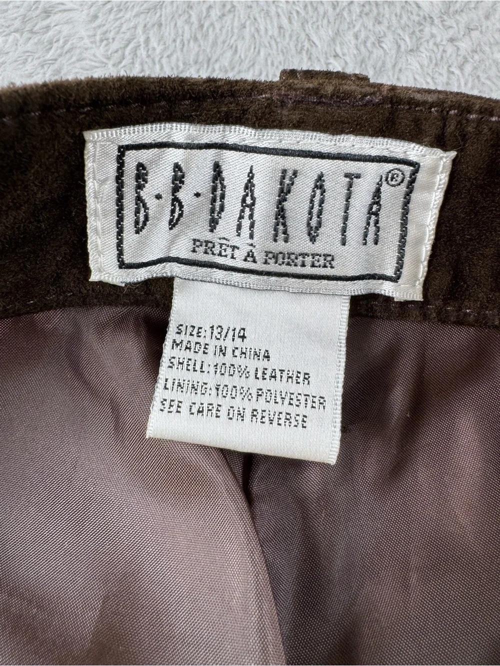 BB Dakota Brown Suede Leather Bootcut Lace Up Pants 13/14